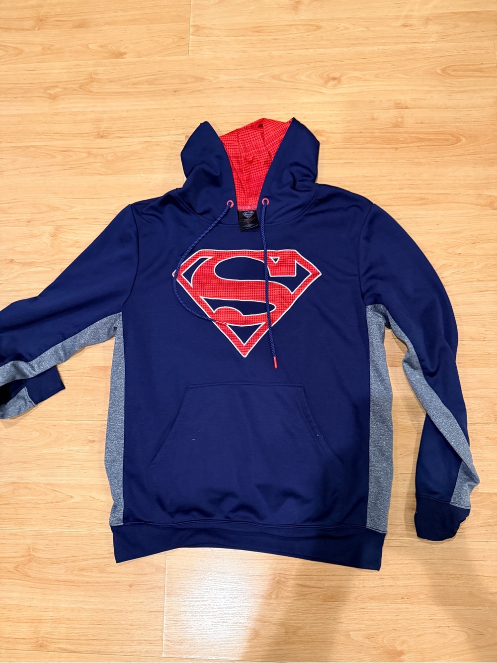 DC Comics Navy Hoodie with Red Superman Logo